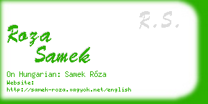 roza samek business card