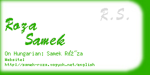 roza samek business card